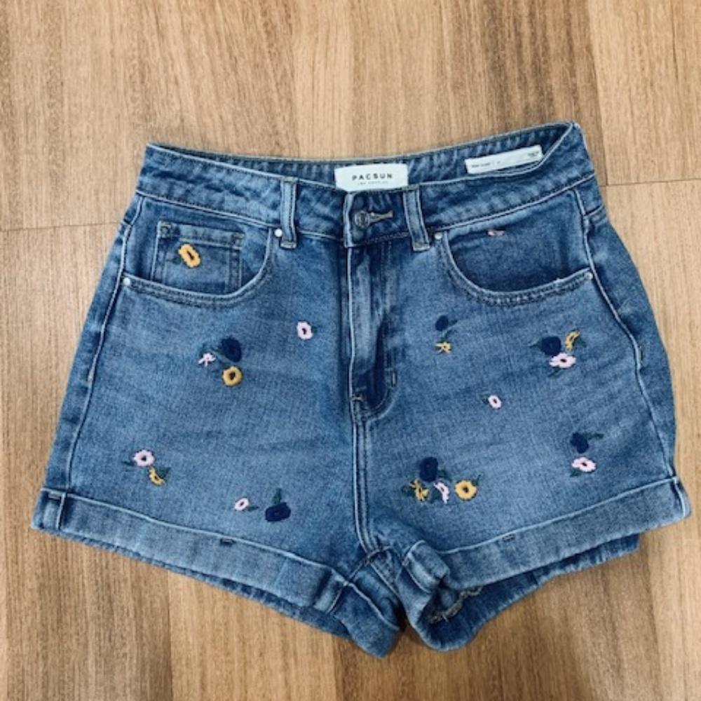 High waisted mom denim shorts